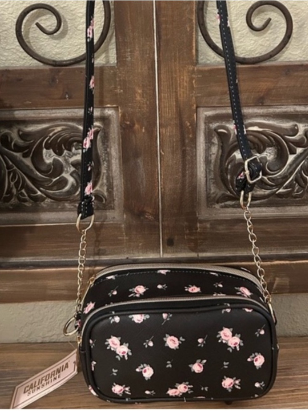 California Sunshine Rose Bud Crossbody Bag